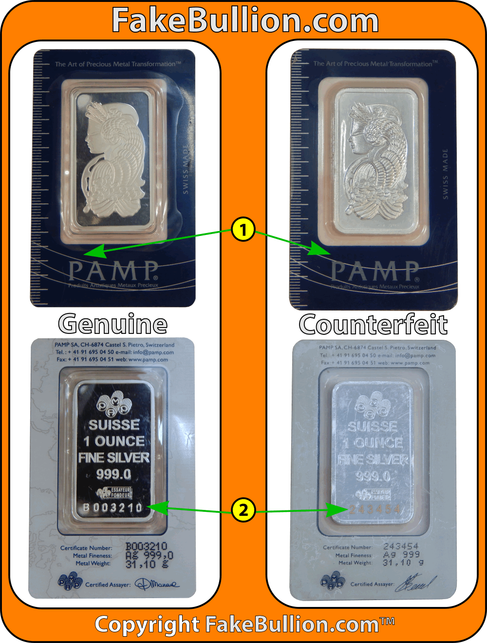 Pamp Suisse Fortuna 1 Ounce Silver Bar in Assay Card (Gen 3)